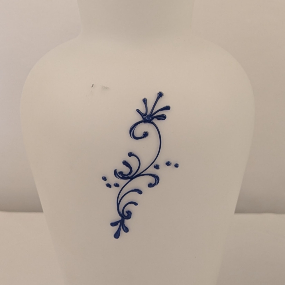 Vintage Frosted Glass Vases - Picture 3 of 10